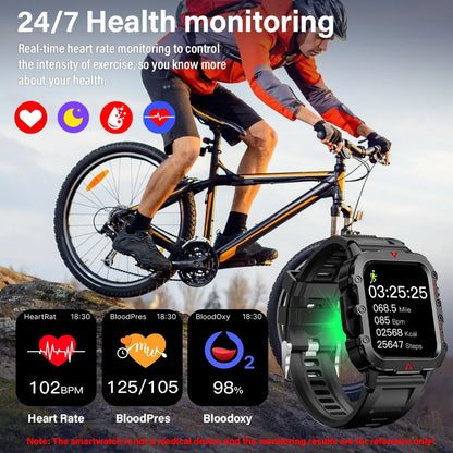 Men’s Bluetooth Smart Watch 1.71" – Call, Fitness & LED Light