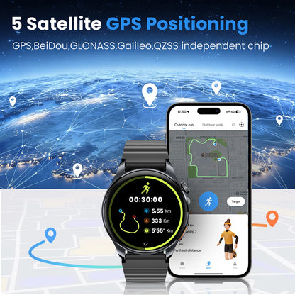 GPS Fitness Smartwatch 1.43" AMOLED With Bluetooth Calls