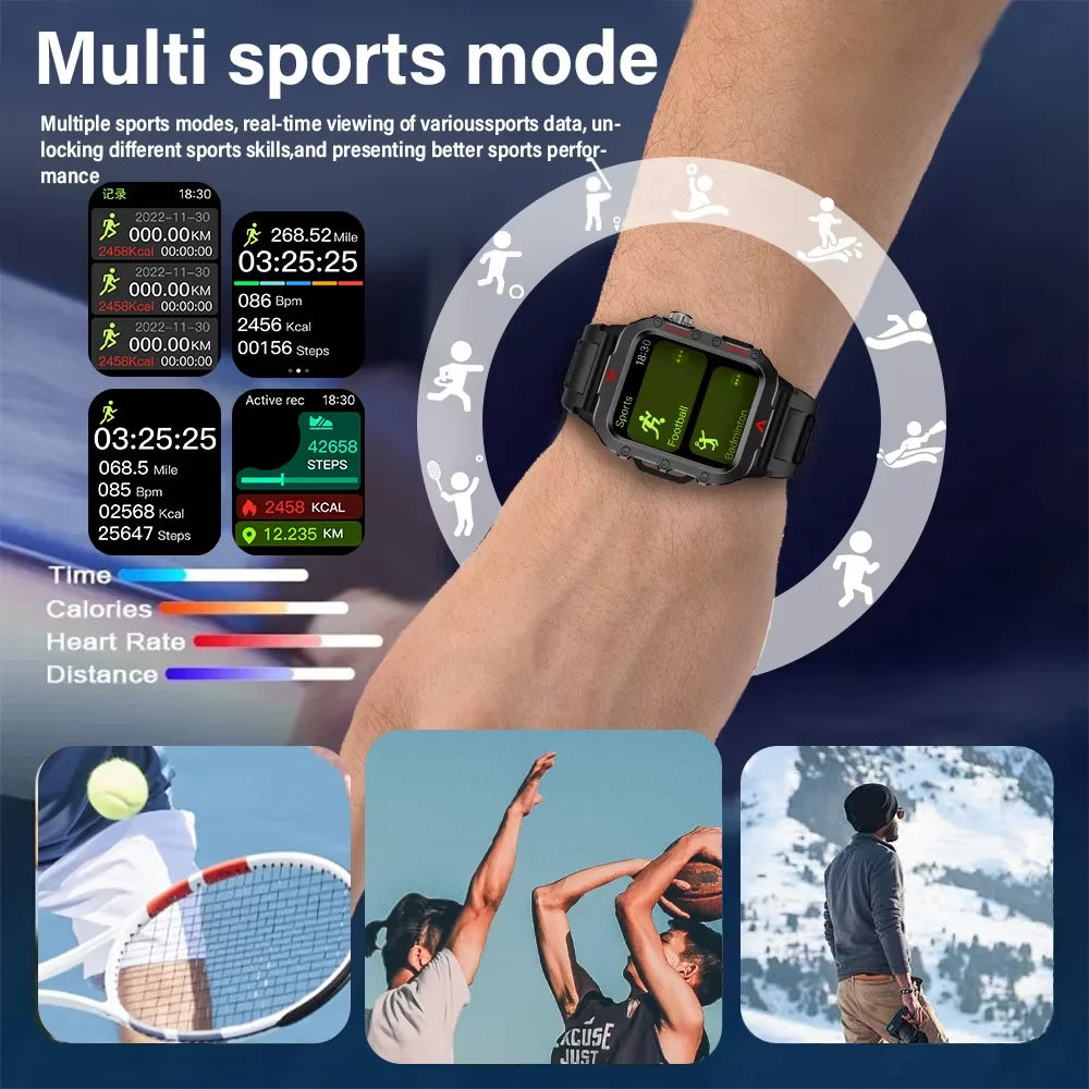 Men’s Bluetooth Smart Watch 1.71" – Call, Fitness & LED Light