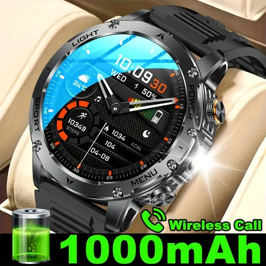 1.7" AMOLED Smart Watch 1000mAh – Bluetooth Calls & Fitness